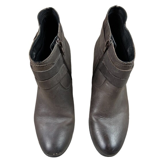Josef Siebel Ankle Boots w Straps  Women's Size 37 / 6.5  Dark Taupe Leather - Picture 2 of 12